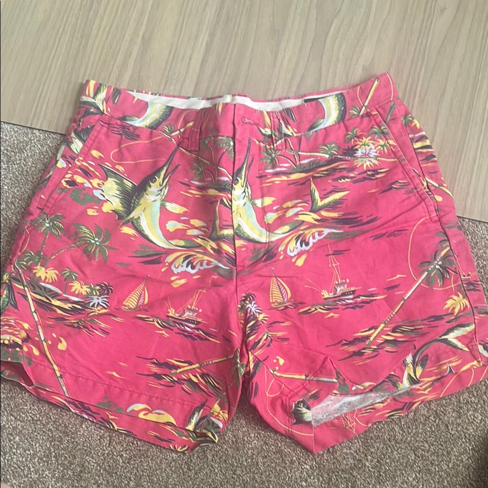 Polo by Ralph Lauren Men’s 6” inseam Tropical Print Pink Shorts